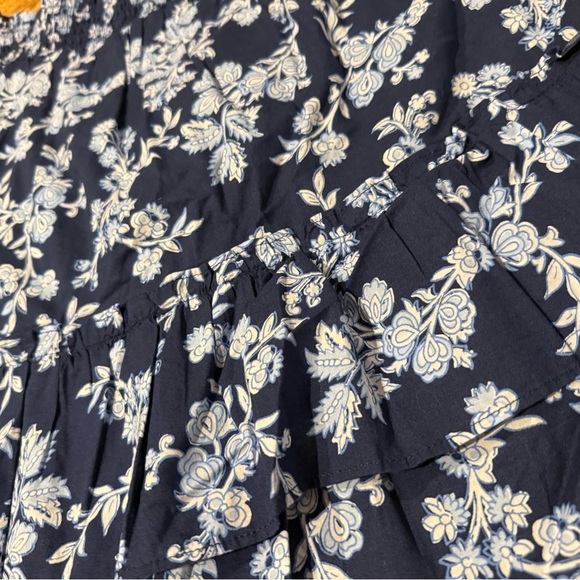 J Crew Floral Ruffle Smocked Waist Skirt Size XS NWT - Picture 3 of 8